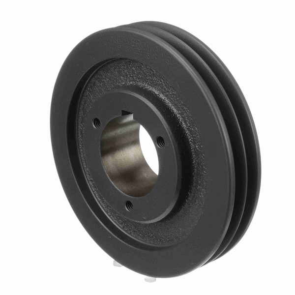 2 Groove Cast Iron Bushed Bore Multiple Sheave, 2P3V60